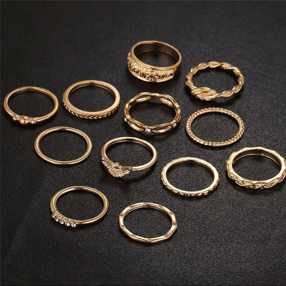 🆕 12 piece midi ring set - Picture 3 of 8